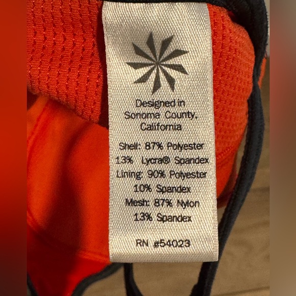 Athleta Women's Red Orange Sports Bra - Picture 3 of 4
